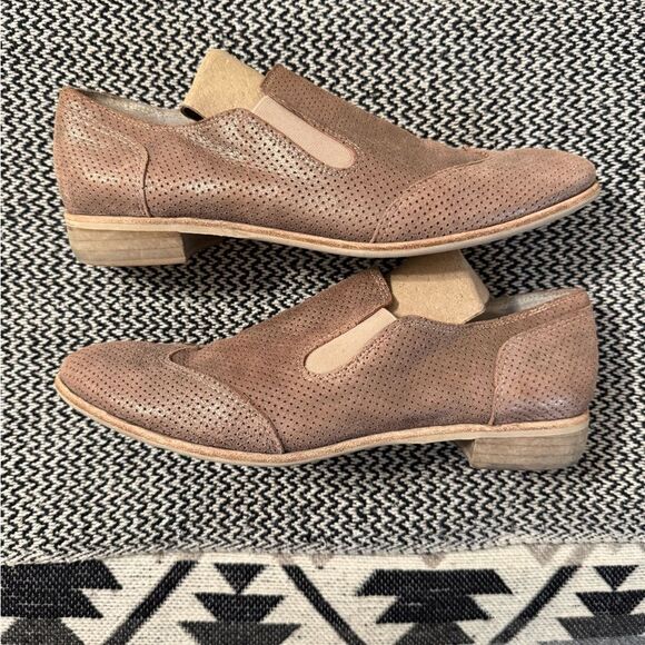 Vera Gomma/Maja Blush Metalic Perforated Leather Loafer Shoes - Picture 5 of 8